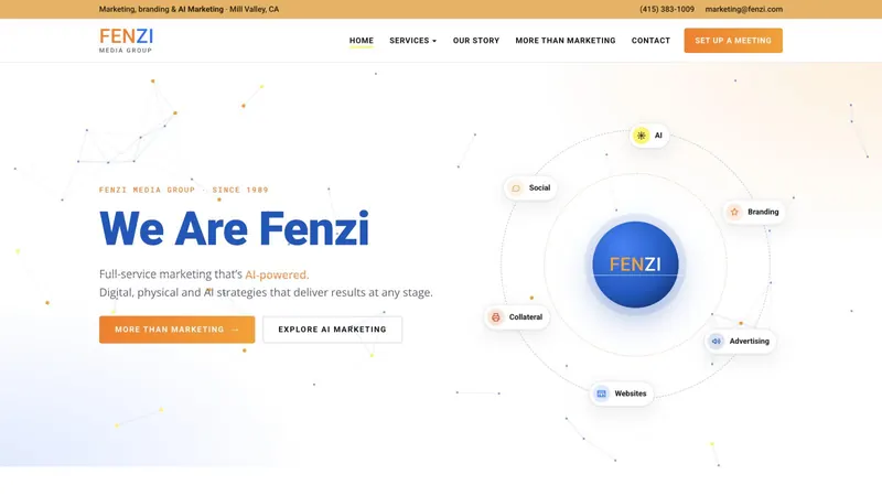 Screenshot of the Fenzi Media Group website