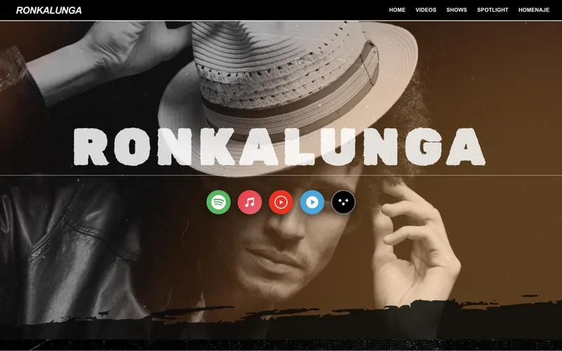 Screenshot of the Ronkalunga website
